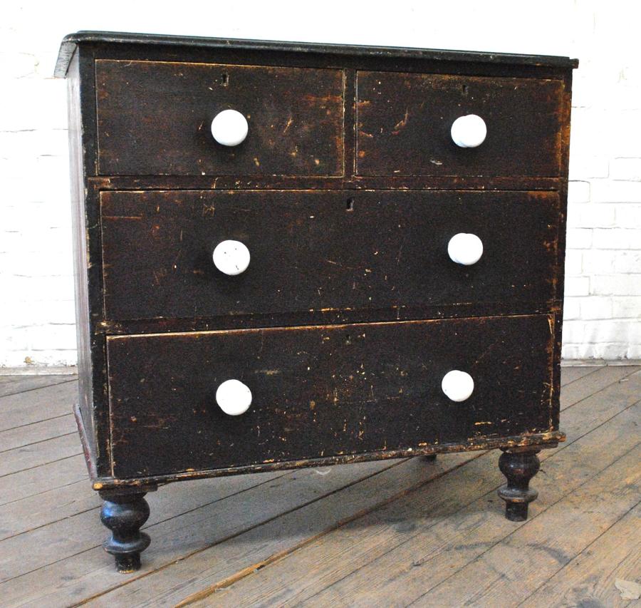 Victorian Painted Pine Chest of Drawers