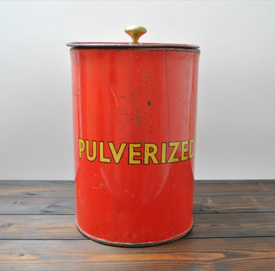 Antique Toleware Shop Display Canister