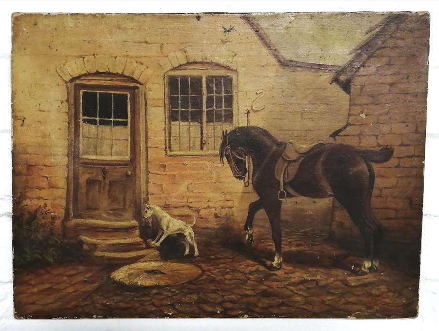 19th Century Oil On Canvas