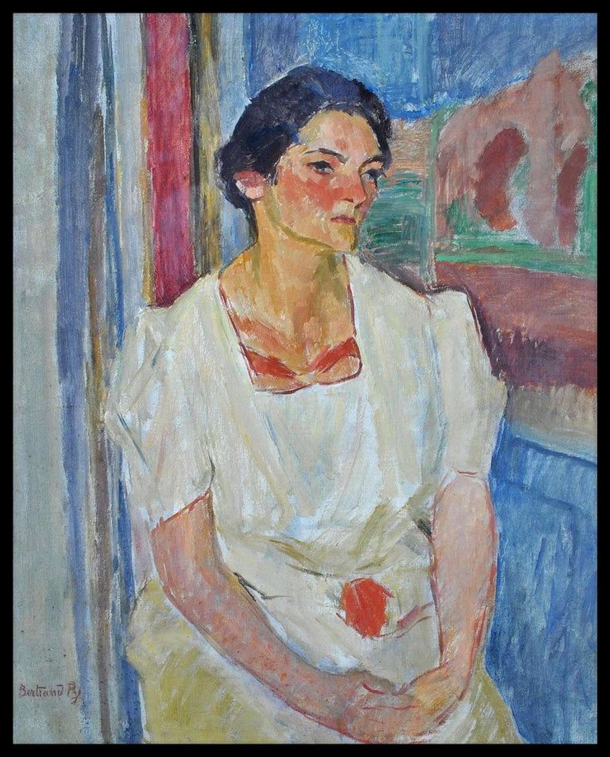 Bertrand Py (1895-1973) Portrait of a Lady, Oil on Canvas