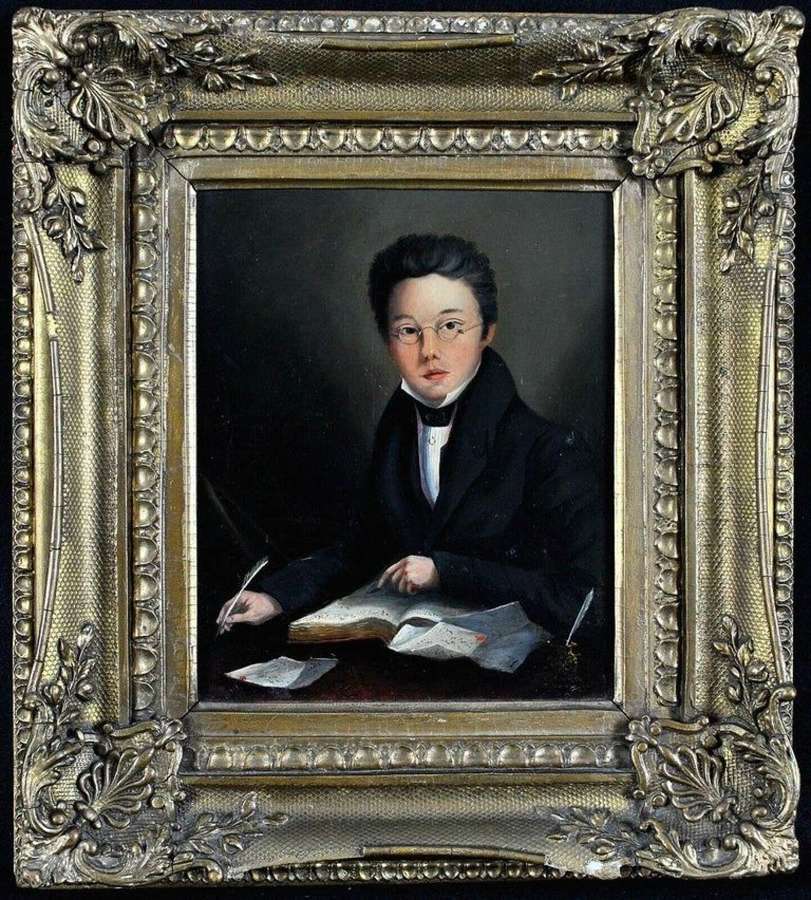French School (19th century) Portrait of a Gentleman, Oil on Panel
