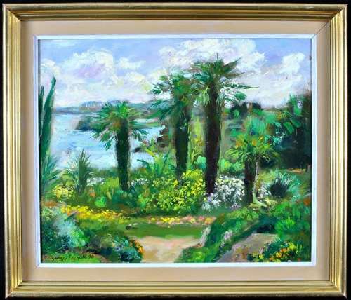 Pacouil, Georges (1903-1997) Palm Trees on the Côte d'Azur