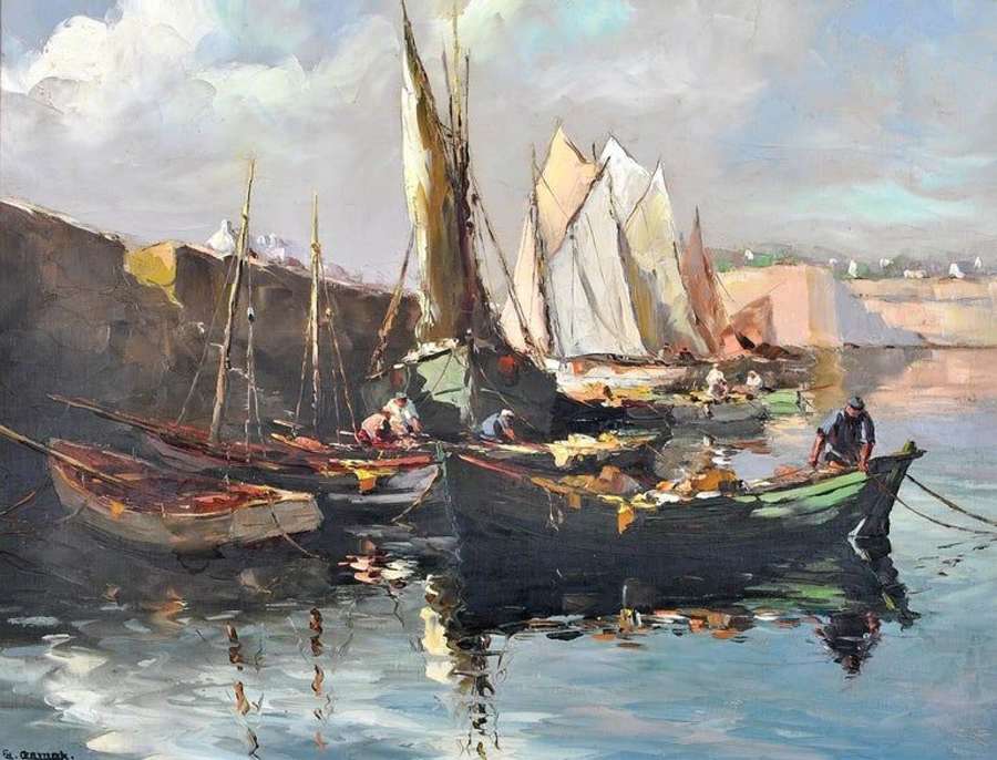 Cermak, Charles (1877-1966) C&ocirc;te d'Azur Harbor