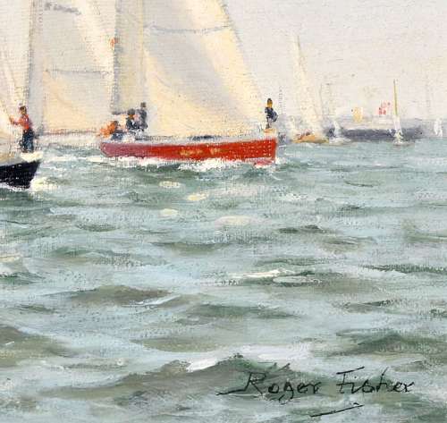 Roger Fisher (1919-1992) ''Start of the Round the World Race''
