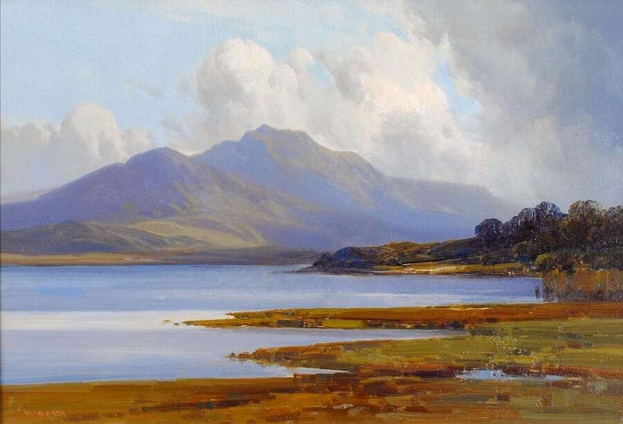 Widgery, Frederick John (1861-1942) Lake Landscape