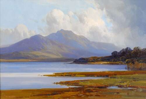 Widgery, Frederick John (1861-1942) Lake Landscape
