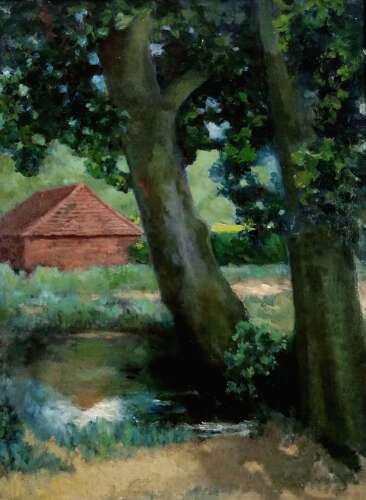 Roussel, Theodore Casimir (1847-1926) Wooded Landscape