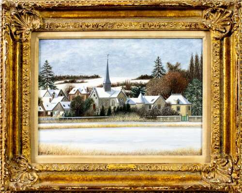 Eve, Jean (1900-1968) Village sous la Neige