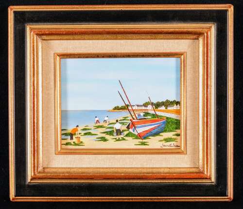 Cha, Jean (1914-?) La Peche aux Coques