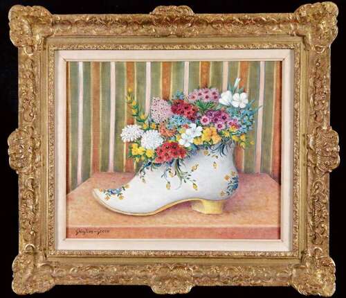 Ghiglion-Green, Maurice (1913-1989) Sabot en Faïence Fleuri