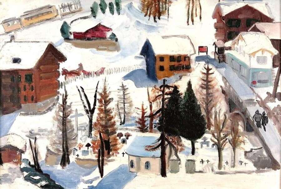 French School (20th Century) Winter Landscape