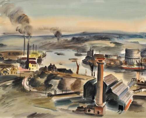 Pitchforth, Roland Vivian (1895-1982) The Medway, Rochester