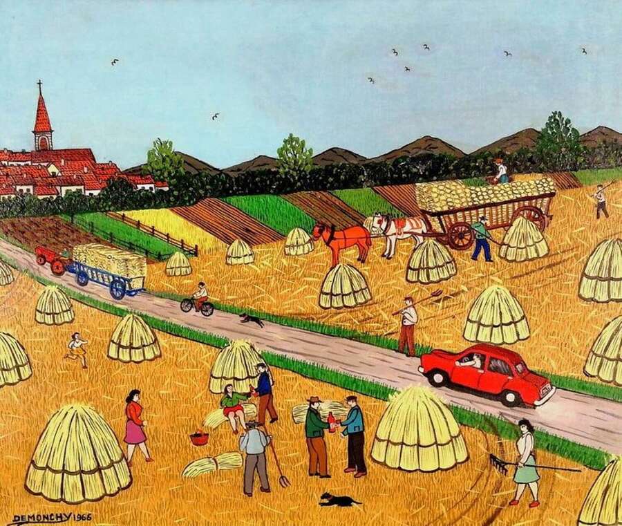 Demonchy, Andr&eacute; (French, 1914-2003) Harvest in the Yonne