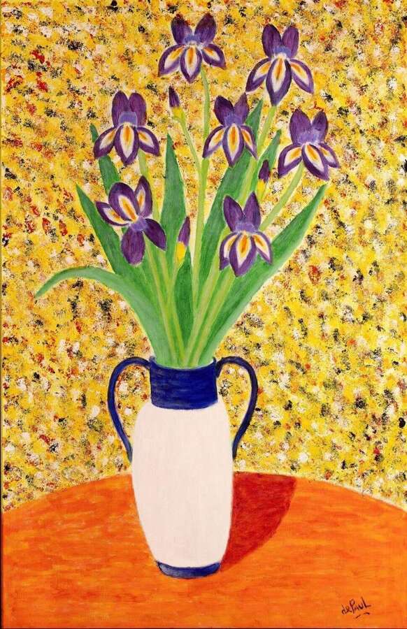 De Paul, Jean (1925-2011) Irises in a Jug
