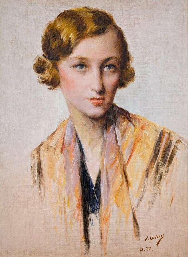 Abeloos, Victor (1881-1965) Portrait of a Young Lady