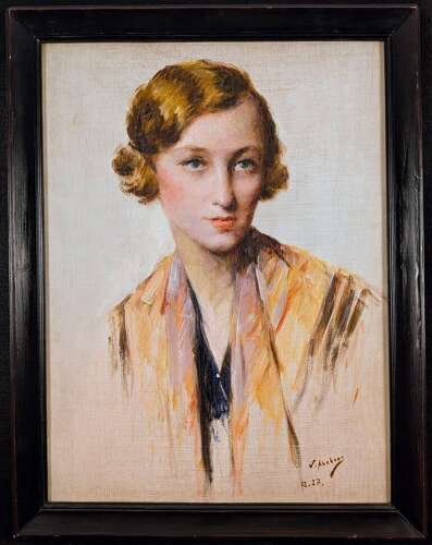Abeloos, Victor (1881-1965) Portrait of a Young Lady