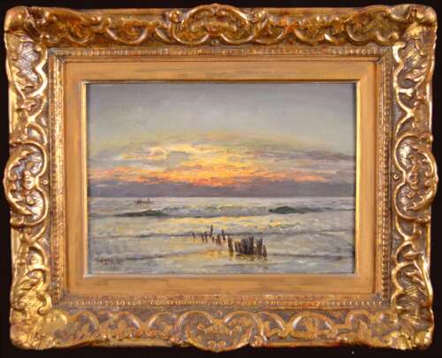 Lübbers, Holger (1850 - 1931) Sunset on the Coast
