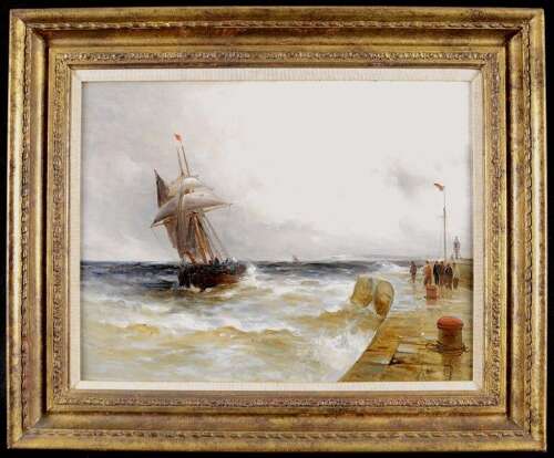 De Breanski, Gustave (c.1856-1898) Sailing off a Harbour