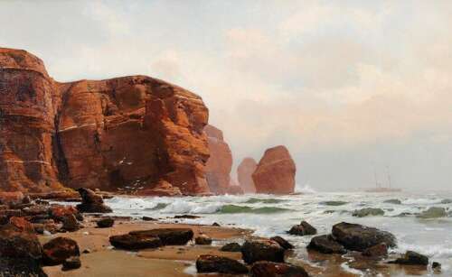 Holst, Laurits Bernhard (Danish, 1848-1934) Title: Coastal Sunrise