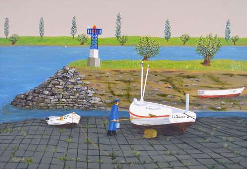 Loirand, Maurice (1922-2008) La Nettoyage du Bateau