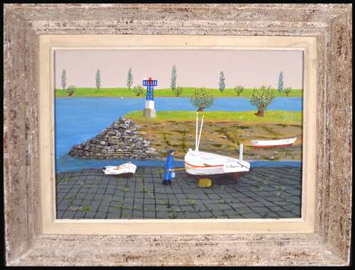 Loirand, Maurice (1922-2008) La Nettoyage du Bateau