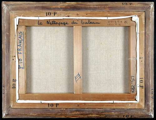 Loirand, Maurice (1922-2008) La Nettoyage du Bateau
