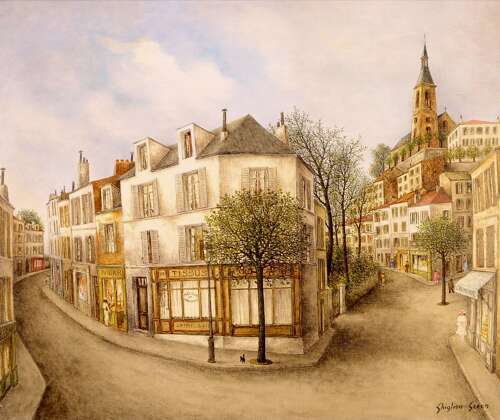 Ghiglion-Green, Maurice (1913-1989) La Grande Rue un Dimanche