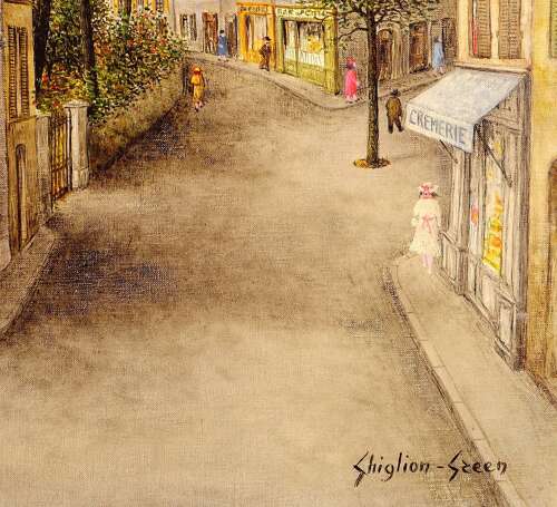 Ghiglion-Green, Maurice (1913-1989) La Grande Rue un Dimanche