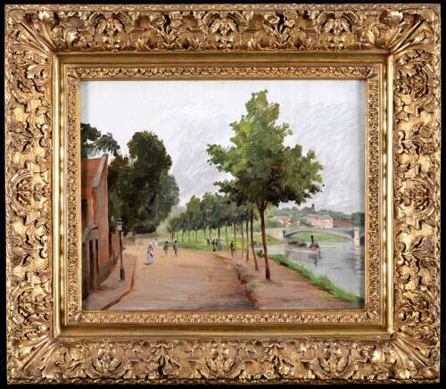 French School (19th Century) Bords de Rivière