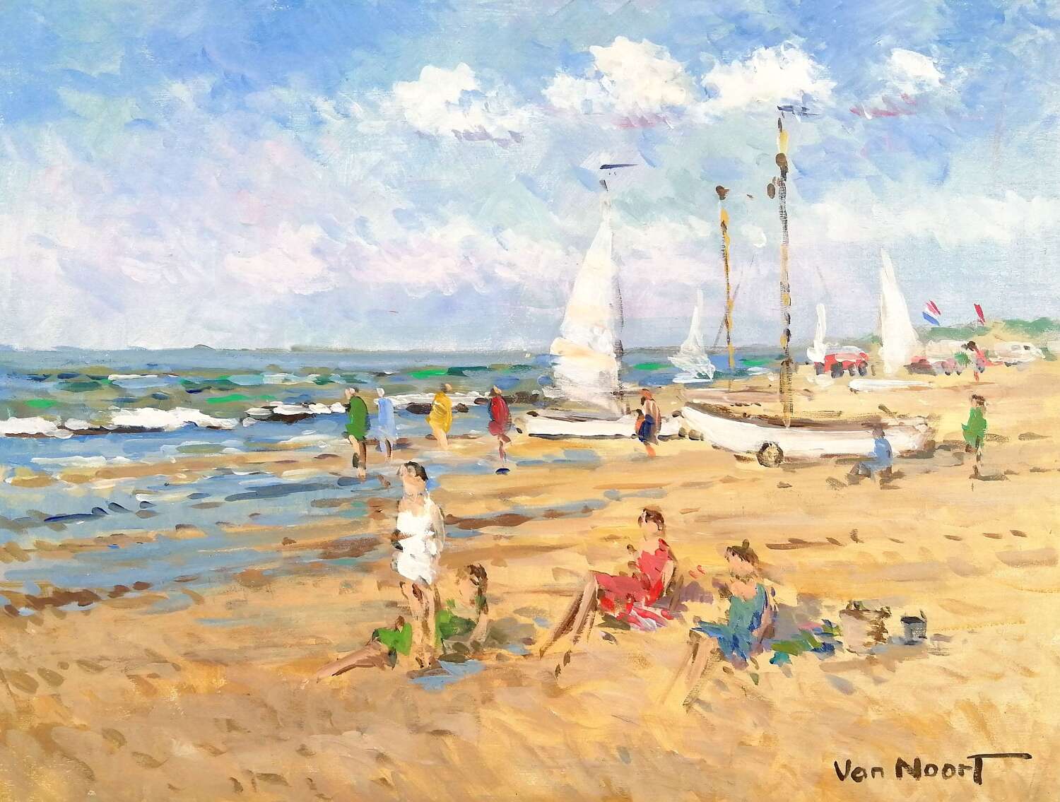 Van Noort, Adrianus Cornelis (1914-2003) Day at the Beach