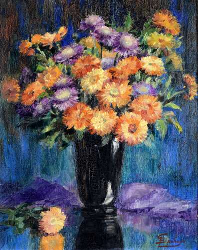 Bisschops, Gabrielle (1887-1975) Chrysanthemums