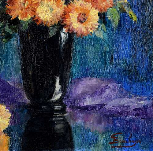 Bisschops, Gabrielle (1887-1975) Chrysanthemums