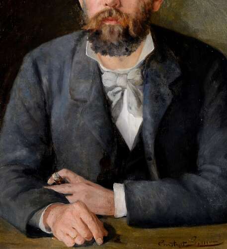 Simon, Ernest Constant (1848-1895) Gentleman with a Cigar