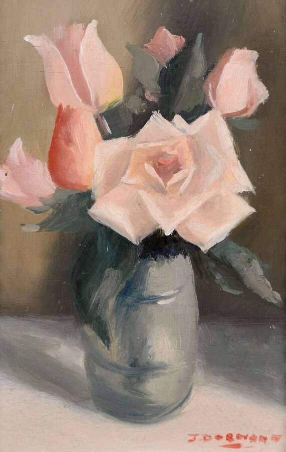 French School (Mid 20th Century) Pink Roses