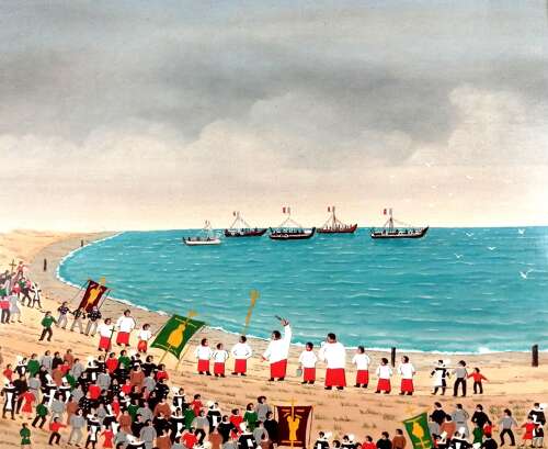 Pincon-Maricourt, Charles (1902-1973) Hoëdic, Bénédiction de la Mer