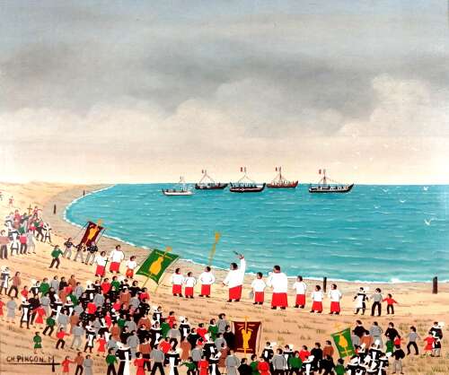 Pincon-Maricourt, Charles (1902-1973) Hoëdic, Bénédiction de la Mer