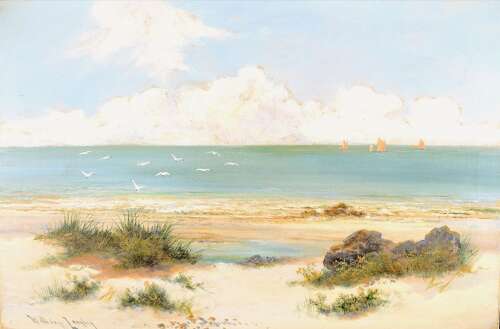 Langley, William (c.1880-1922) Beach Landscape