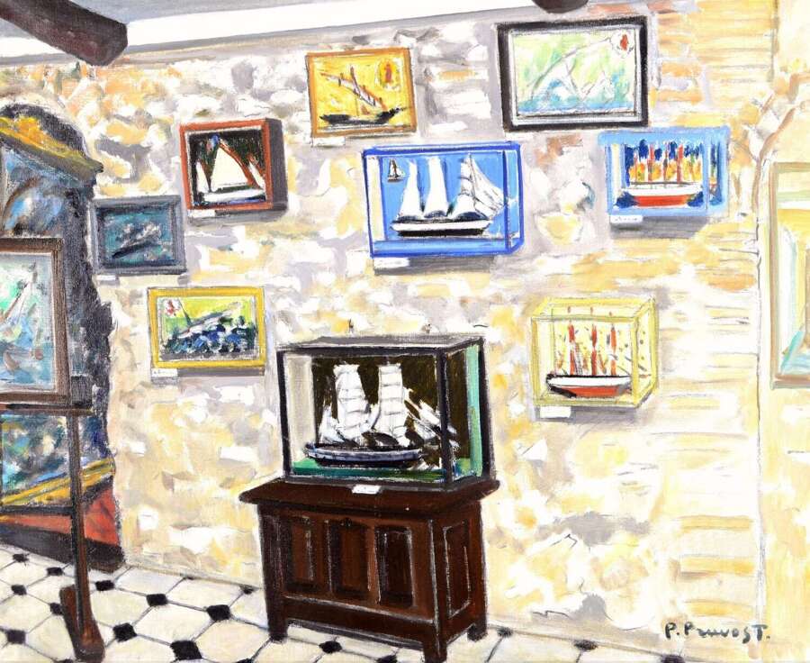 Pruvost, Pierre (1921-2008) Antibes, Mur aux ex Voto Marins